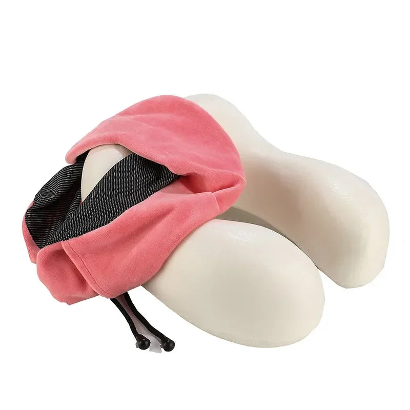 memory foam travel pillow for long flights and travel