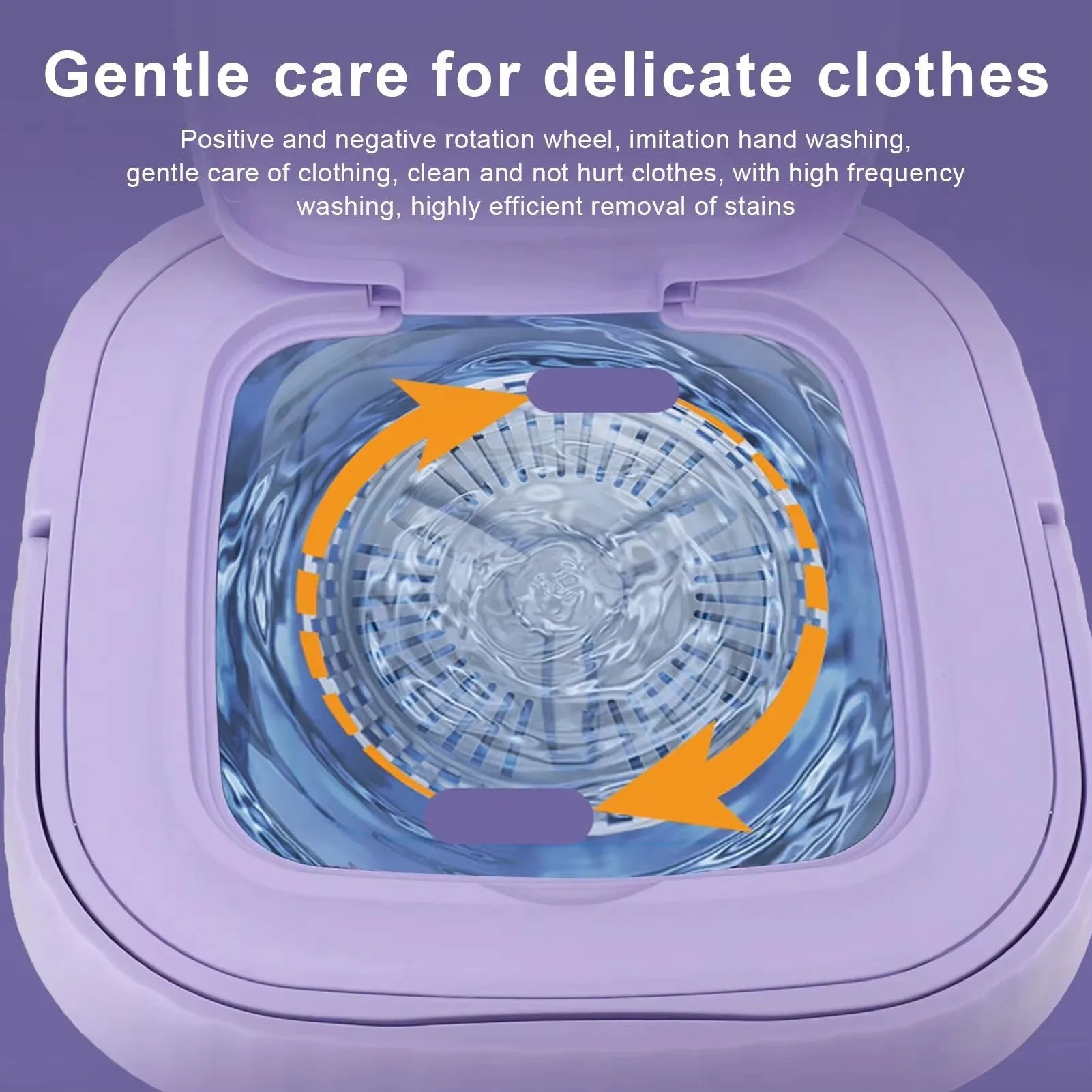 8L Portable Foldable Mini Washing Machine with Spin Dryer – Compact Washer for Socks, Underwear & Travel Use