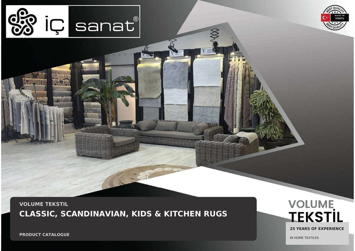Volume Tekstil Classic Scandinavian Kids and Kitchen Rugs catalogue cover