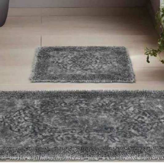 Wholesale two-piece cotton noodle bath mat set model M-008