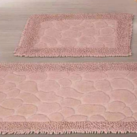 Wholesale two-piece cotton noodle bath mat set model M-012