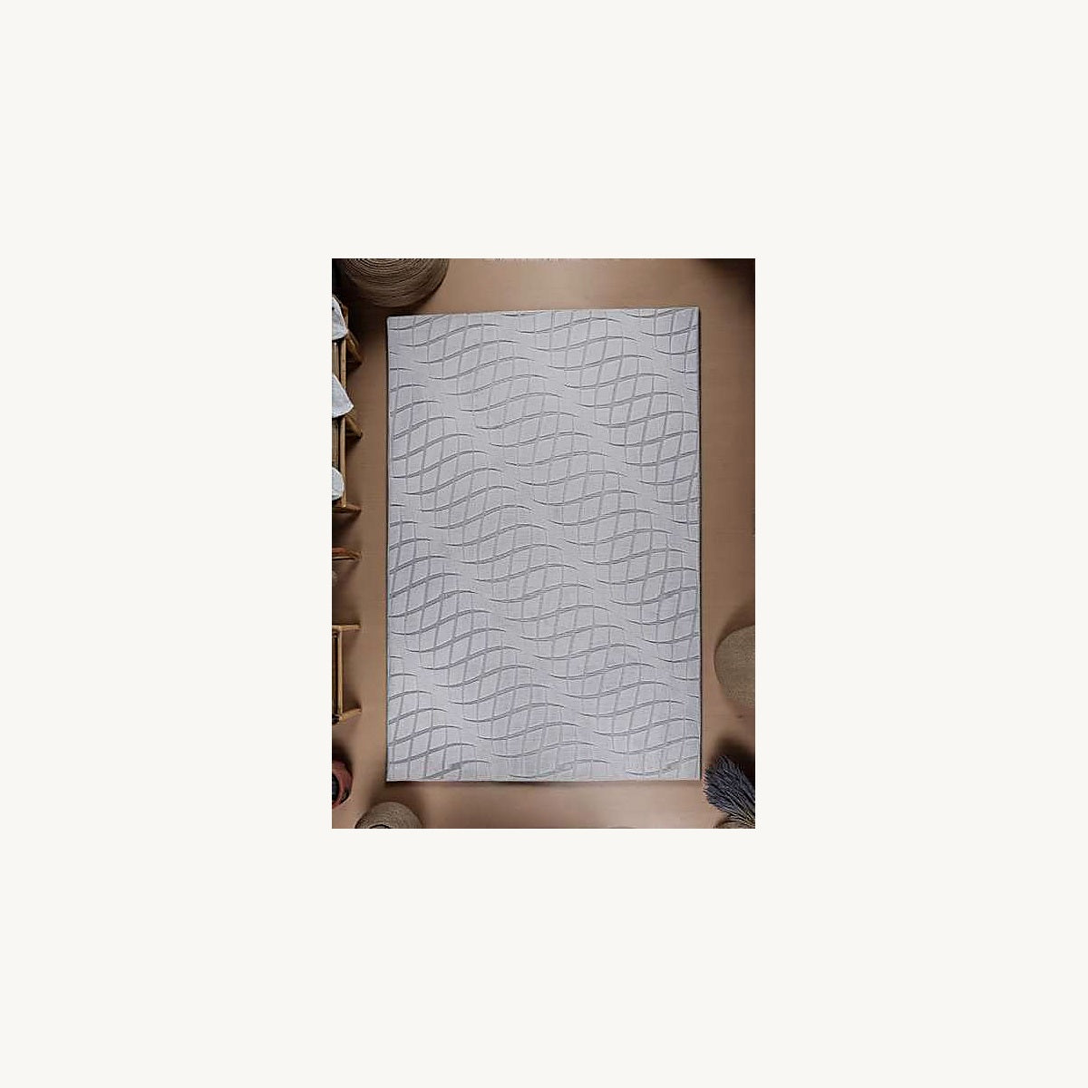 Wholesale washable bathroom rug WS001 in light neutral grey